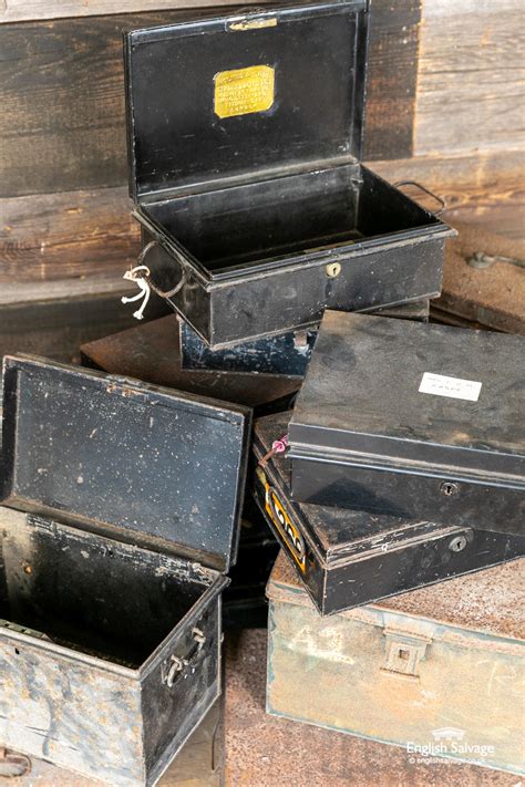 Antique Metal Deed Box 